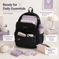 thumbnail image 5 of Sunyuer Women Soft Leopard Print Backpack, Large Capacity Lightweight Backpack, Fashion Casual Travel Daypack, Multi Pockets Water Resistant Laptop Backpack, 5 of 8