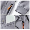 thumbnail image 6 of Mens Full Zip Hoodie Fleece Sweatshirt Contrast Zipper Pockets Casual Hooded Jacket, 6 of 8