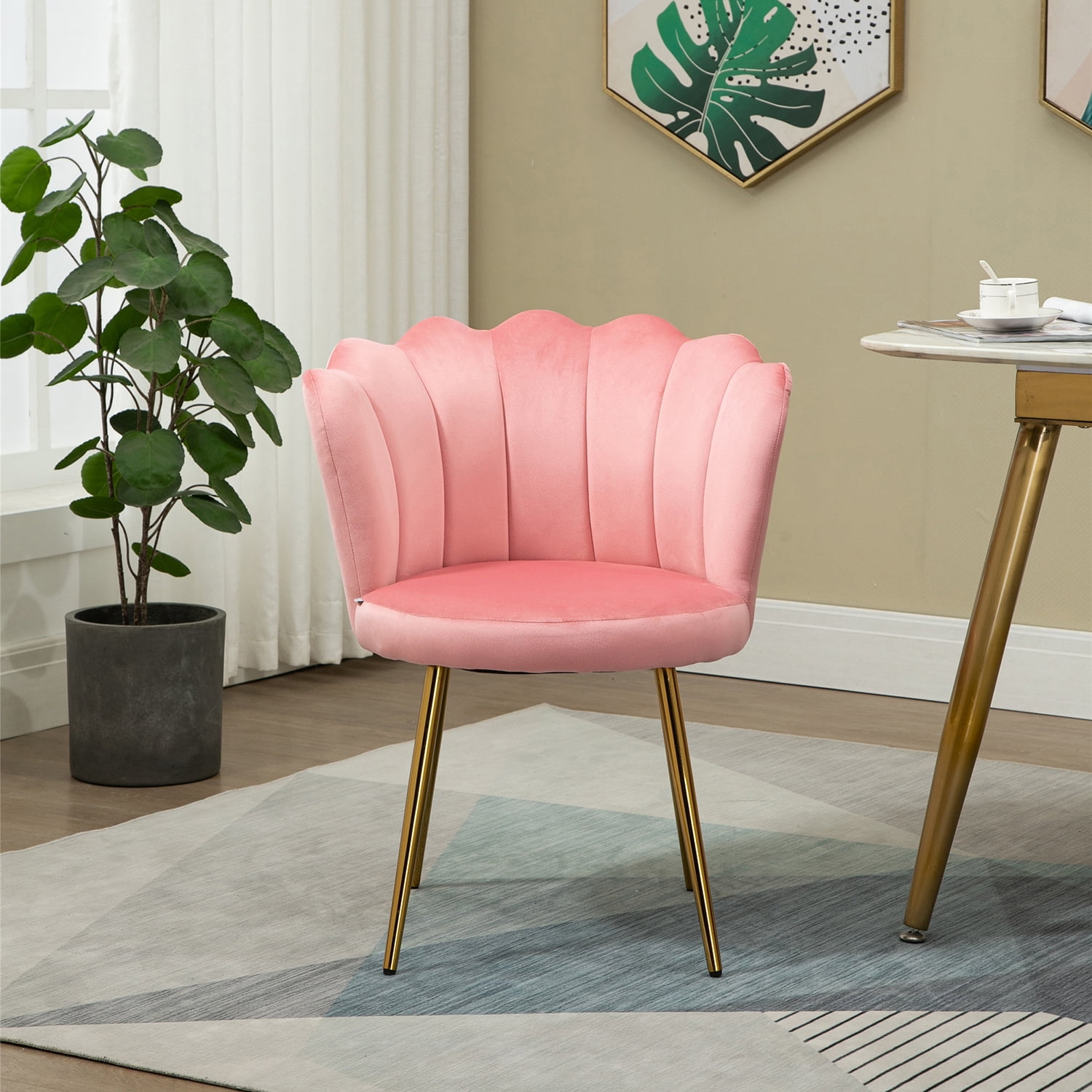 Dunelm pink shell discount chair