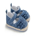 thumbnail image 2 of Gureui Infant Newborn Baby Girl Elegant Bow Anti-slip Crib Shoes Floral Ruffles Bowknot Shoes Cute Sneaker, 2 of 8