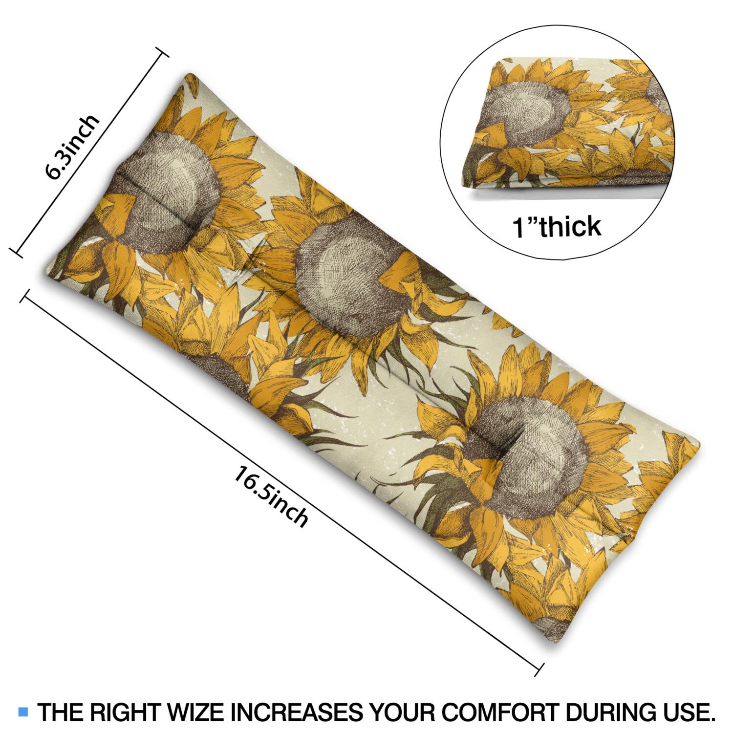 Country Chic Sunflower Seatbelt Pillow - Soft Mastectomy Cushion for Car - Vintage Floral Design for Post Surgery Recovery - Pressure Relief for Chest