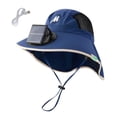 thumbnail image 2 of BRGZLK Boys Cooling Solar Fan Hat Summer 2026 Trendy Quick Drying Adjustable Sun Protection Hats for Outdoor Blue Free Size, 2 of 6