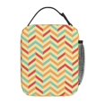 thumbnail image 3 of ZNDUO Lunch Bag, Large Durable Insulated Reusable, Office Work, School Picnic, Beach Lunch Box, Colorful Simple Geometry Pattern Handheld Insulated Lunch Bag, 3 of 8