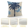 thumbnail image 4 of Qinduosi Navy Blue Palm Tree Pillow Covers Inch Set of Plants Coconut Trees Decorative Pillow Cases Vintage Cushion Case Home Decor for Sofa Couch Outdoor, 4 of 5