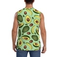thumbnail image 4 of Haiem Men's Avocado With Seeds Print Tank Tops Summer Sleeveless Cut Off Workout T-Shirts Fitness Vest Athletic Undershirts-Small, 4 of 8