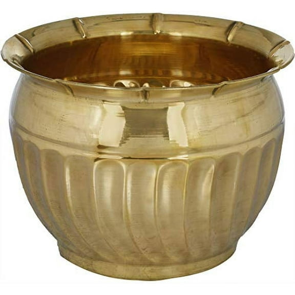 Exotic India Brass Planter - Brass Statue