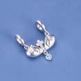 thumbnail image 3 of 925 Sterling Silver Praying Hands Cross Heart Dangle Charm For Bracelets & Bangle Pendant Jewelry, 3 of 6