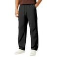 thumbnail image 1 of Pantalones elásticos con cordón para hombre de color liso - Dobladillo ajustable, holgados y cómodos, deportivos/transpirables, poliéster, comercio exterior de moda, 1 of 8