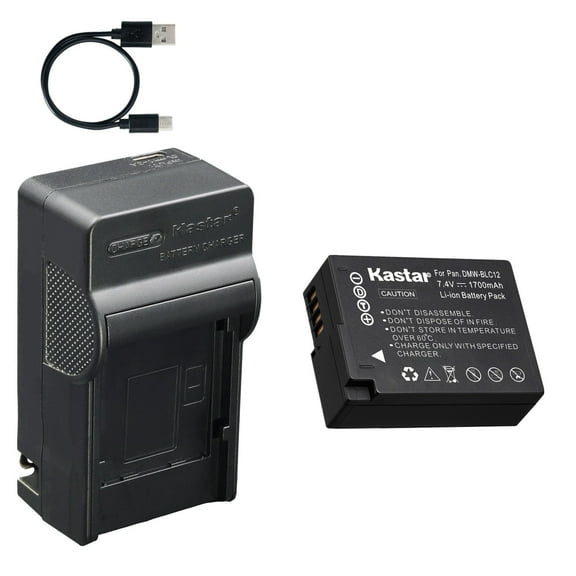 Kastar 1-Pack Battery and AC & USB-C Charger, Compatible with Panasonic DMW-BLC12 DMC-FZ200 FZ300 FZ1000 G7 G85 GX8 GH2 G95, Leica BP-DC12 V-Lux 4 5 Q Q-P, Sigma BP-51 dp1 dp2 dp3 Quattro fp fp L