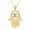 Green, variant on Evil Eye Hamsa Hand Necklace 18K Gold Plated Evil Eye Pendant with Natural Gemstone Jewelry Gifts for Women