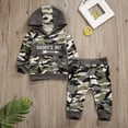 thumbnail image 2 of Newborn Set Camouflage Hoodies Infant Baby Boys Autumn Clothes Hooded Sweatshirt+Long Pants Outfit, 2 of 9