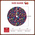 thumbnail image 2 of Sikiie rainbow color mushroom Skull Nativity Christmas Tree Skirt, Jesus Christian Winter Holiday Tree Mat Decoration(30-48IN), 2 of 6