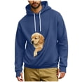 thumbnail image 3 of DDAPJ pyju Pet Pouch Hoodie Men Small Dog Carrier Hoodies Puppy Pouch Sweatshirt Unisex Animal Holder Pullover Tops Blue M, 3 of 8