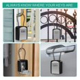 thumbnail image 4 of 4 Digit Combination Key Safe Box Waterproof Key Storage Lock Box with Removable Chain ,Easy to Use, 4 of 6