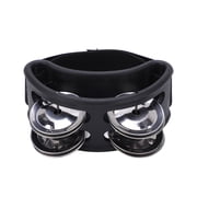 NFTIGB Foot Tambourine with Metal Jingles and Durable Nylon Strap, Black Percussion Instrument Jingle Bell Accessory for Acoustic Guitar Cajon Singers Party Karaoke (3.94 inches / 10 cm)