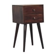 thumbnail image 3 of Lesuto Mini 2 Drawer Light Walnut Nightstand - Scandinavian Style, Wood, 1 Drawers, 3 of 11
