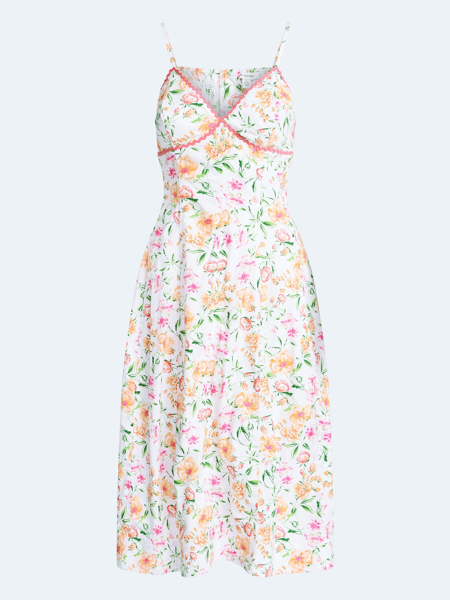 Free Assembly Women's Sleeveless Cotton Panel Midi Dress, Size-XS-XXL