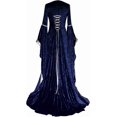 thumbnail image 4 of Renaissance Dress for Women, Medieval Lace Up Maxi Gown, Cosplay Costume for Halloween and Ren Faire, 4 of 7