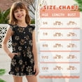 thumbnail image 6 of ZIATUBLE4S Leopard Paw Print Girls Summer Romper Ruffle Cap Sleeves One-Piece Short Jumpsuit Soft Comfort Kids Casual Playsuit with Pockets for 5-6 Y, 6 of 6