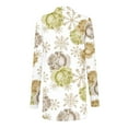 thumbnail image 4 of Cardigans pour Femmes Cardigan à Manches Longues Imprimé Floral Veste Cardigan Manches 3/4 en Solde, 4 of 6