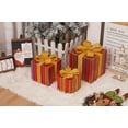 thumbnail image 1 of Paquete de 3 Cajas de Regalo Iluminadas de Navidad con Control Remoto, Adornos Irrompibles Rosa Láser, Cajas de Regalo Decorativas Apilables con Luces LED para Decoración de Árbol de Navidad, Fiesta, 1 of 4
