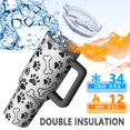 thumbnail image 5 of OBREWU Pet Paw Print and Bone Tumbler with Handle and Lid,Pet Paw Print and Bone 40oz Double Wall Vacuum Insulated Tumbler,Cups Gift for Women and Men, 5 of 7