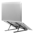 thumbnail image 2 of Tignapoo Support Réglable en Aluminium pour Ordinateur Portable avec 6 Niveaux de Hauteur - Support de Refroidissement Portable et Pliable pour Bureau - Design Antidérapant en Gris, 2 of 6