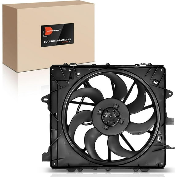 A-Premium Engine Radiator Cooling Fan Assembly with Brushless Motor Compatible with Select Chevrolet & Cadillac Models - Camaro 2016-2020, CTS 2016-2019, ATS 2016-2019, 2.0L 3.6L