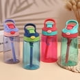 thumbnail image 4 of HBYJLZYG Kids Water Bottle with Straw and Handle, 480ml Leak Proof BPA Free Sports Cup for School, Travel, and Outdoor Activities, Easy Push Button Lid, 4 of 5
