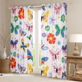 thumbnail image 2 of Homewish Cute Butterfly Blackout Curtains Set of 2 (52x84 Each),Kawaii Colorful Floral Window Curtains,Bohemian Style Curtains and Drapes For Girls Teens,Luxury Bedroom Decor, 2 of 6