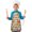 Basketball and Hoop, variant on Basketball and Hoop Multicolor Pattern Teens Aprons, Adjustable Neck Strap, Toddler & Teens Aprons for Cooking & Baking, 19x23.6 Inches