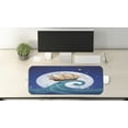 thumbnail image 2 of Moon Computer Mouse Pad, Old Ship with Tempest Riding the Waves Full Moon and Stars Marine Cartoon Style, Rectangle Non-Slip Rubber Mousepad Large, 31" x 12", Blue Brown White, by Ambesonne, 2 of 2