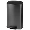 thumbnail image 1 of MAGMA LIFE Bote de Basura Smart Step 50L Rectangular de Pedal con Tapa,Cierre y Apertura Suave, Filtro Anti-olor, Acero Inoxidable Antihuellas, Cubo Interior Extraible (Negro), 1 of 8