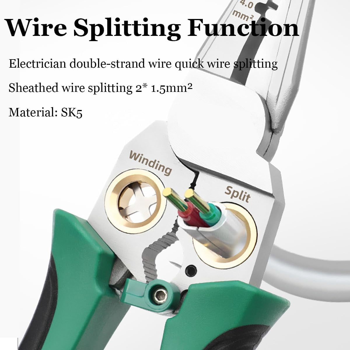 Voltmaster 8-In-1 Tool, Outdoorfun 8 In 1 Wire Stripper With Voltage Tester, 8-In-1 Heavy Duty Wire Stripper Pliers for Cutting and Pulling Wires Cable Scissors, Voltage Tester Pliers