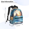 thumbnail image 2 of Disketp Ocean View Bedroom Mochila Ligera Clásica con Múltiples Bolsillos, Mochila Casual para Hombre y Mujer, Ideal para Escuela, Trabajo y Viajes, 2 of 6