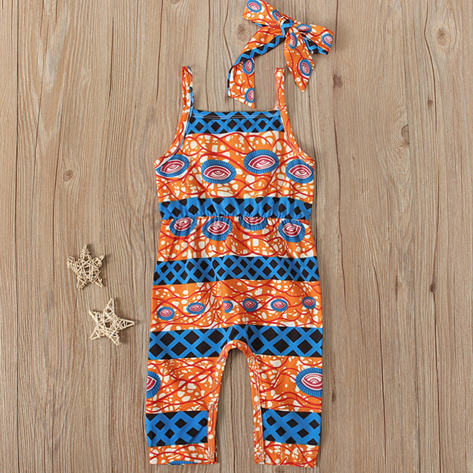 XDZJLR Girls Jumpsuit Dashiki Playsuit Kids Style Baby Summer