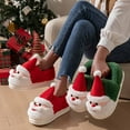 thumbnail image 4 of Shadoumai Christmas Slippers Unisex Xmas Santa Slippers Non- Fluffy Warm Shoes Winter Soft -on Indoor Outdoor, 4 of 4