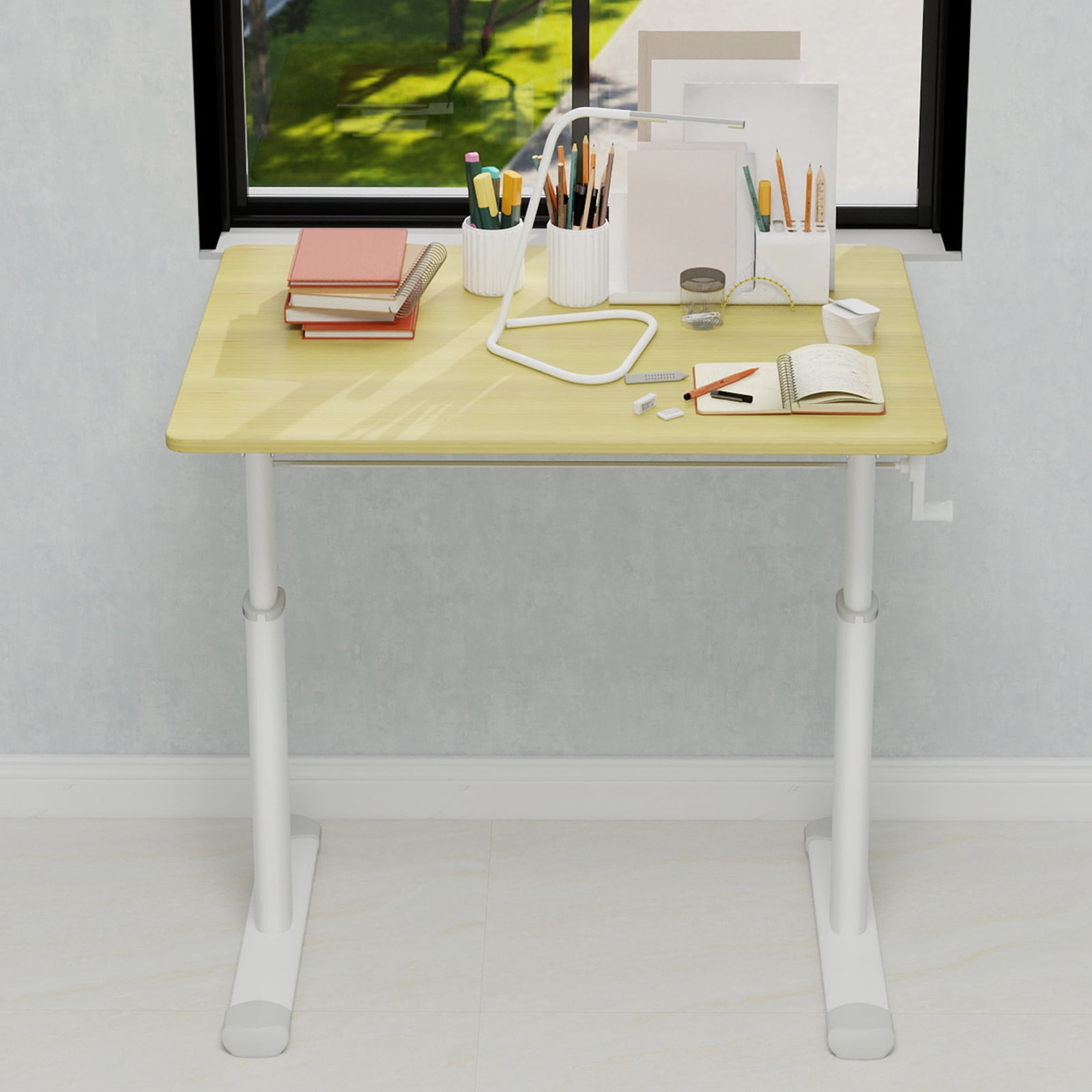 Adjustable Study Desk for Children and Adults, Height-Adjustable, Multifunctional Home Office Desk, Compact Design, 60x80cm