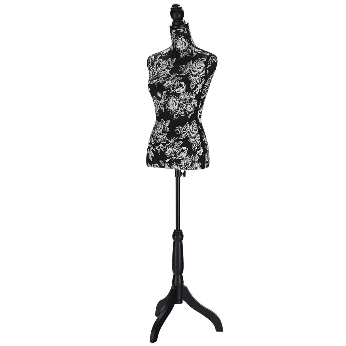 Costway Adjustable Female Mannequin Torso Dress Form Display w/ Tripod
