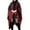 Red1, variant on Women's Plaid Shawl with Open Front, Reversible Poncho Cape for Fall Winter, Warm Oversized Cardigan Shawl for Travel, Casual Wear and Daily Use, Soft Imitation Wool Blend Fashion Wrap - Black1