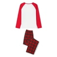 thumbnail image 5 of Cenuakty Long Sleeve Christmas Pajamas for Family Cute  Gamepad Print Tops + Plaid Trousers Set Winter Sleepwear, 5 of 9