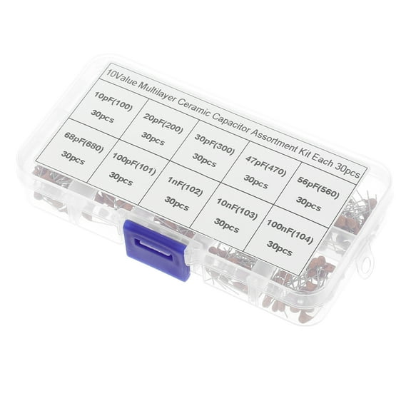 300pcs Essential Ceramic Capacitor Kit For Electronics Enthusiasts Values From 10pf To 100nf Ideal For Audio Projects And General Electronic Repairs
