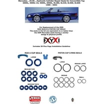 Mercedes SL500 SL320 500SL Convertible Top Hydraulic Cylinder Repair Rod & Piston Cap Seals With Guideline R129