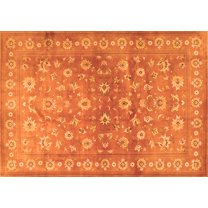 Ahgly Company Indoor Rectangle Persian Orange Traditional Area Rugs, 5' x 7'