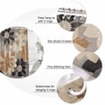 thumbnail image 3 of Burnt Orange Grey Bathroom Shower Curtains with 12 Hooks Polyester Waterproof Shower Curtain for Stalls and Bathtubs Retro Spring Floral Botanical Decorative Bathroom Privacy Curtain 72x72 Inches, 3 of 8