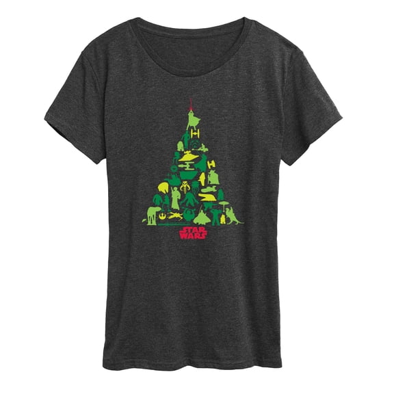 Star Wars - Character Christmas Tree Women's Short Sleeve Graphic T-Shirt