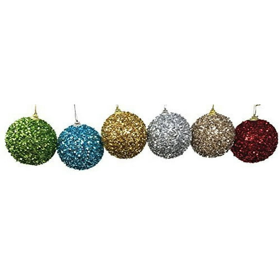 AK Trading Christmas Ball Ornaments 3D Shatterproof Christmas Decorations Tree Balls for Party Decoration, Christmas Tree Decoration, Large 3 Inches