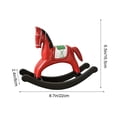 thumbnail image 3 of Personalized Wooden Rocking Horse Ornament 8.66in Thick Wood Hand-Painted Retro Style Balanced Base Interactive Decor Symbolizes Good Luck Gift for New Year Housewarming Grand Opening, 3 of 6