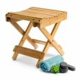 thumbnail image 2 of Sorbus Bamboo Folding Step Stool Bench, Natural, 2 of 8