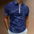 thumbnail image 2 of Aerodynamics Men Zipper T-shirt Summer Casual Short Sleeve T-shirt Top, 2 of 7